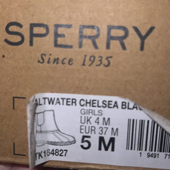 SPERRY Black Saltwater Chelsea Boot/Bootie  | NEW in BOX/NWT!!🖤✔️ - Picture 7 of 9
